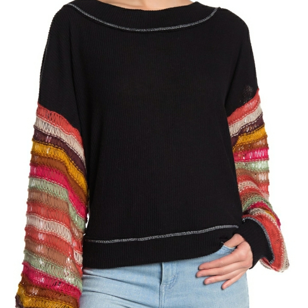 Ballon sleeve oversized sweater